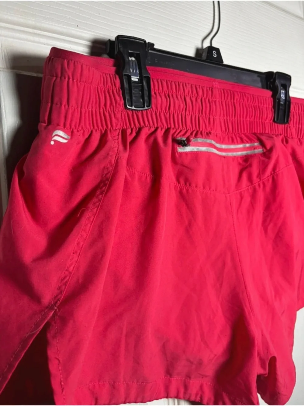 Fabletics pink/Red Women's Athletic Shorts with White Trim